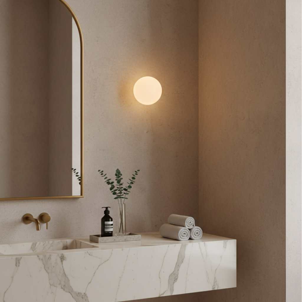 Luz de Pared Solsticio - Aplique de Vidrio Esmerilado Moderno para Interiores Minimalistas
