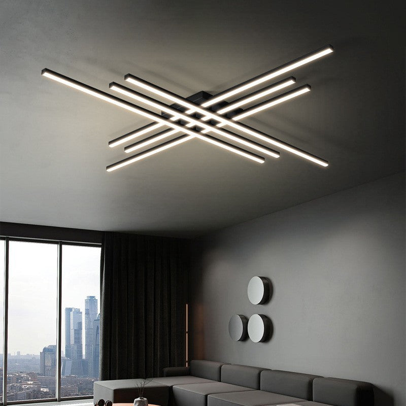 Luz de Techo LED Lineal Moderna de 4 Cabezas (Regulable, Blanca o Negra)