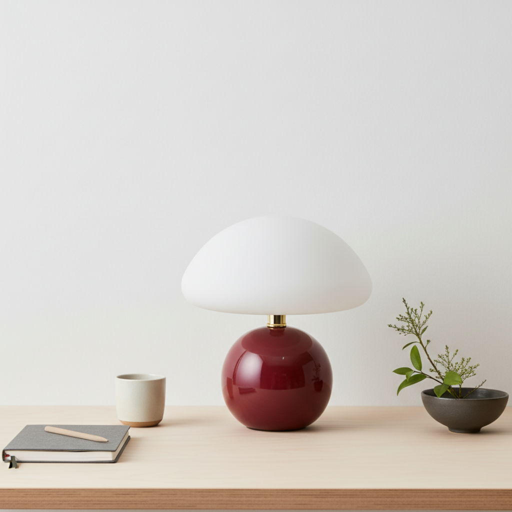 MushGlow | Lámpara de Mesa de Hongo Brillante y Juguetona para Dormitorio o Sala de Estar