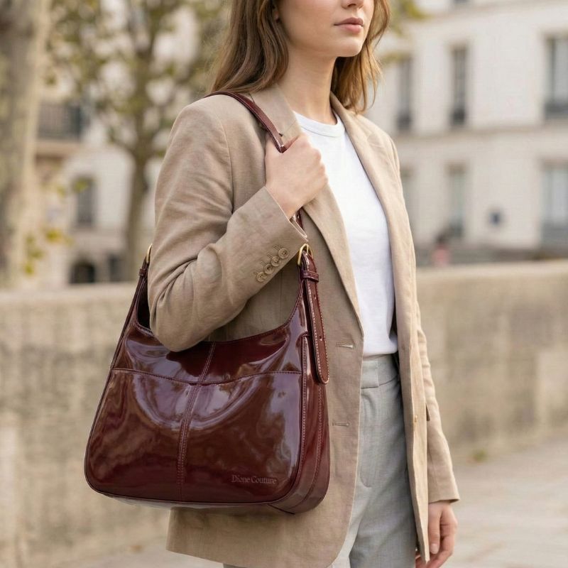 Bolso de Hombro Estructurado para Mujeres con Correa Ajustable