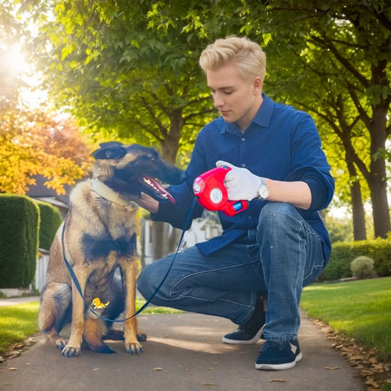 GlowPaw – Correa LED para perros con linterna incorporada y soporte para bolsas