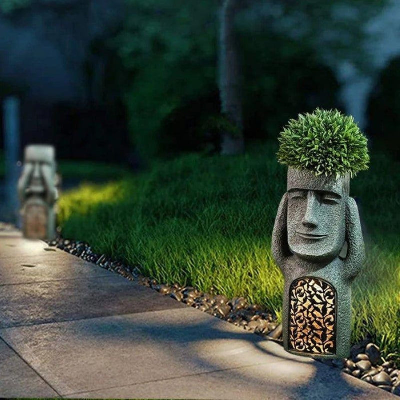 GlowPot – Escultura de maceta artística con LED solar
