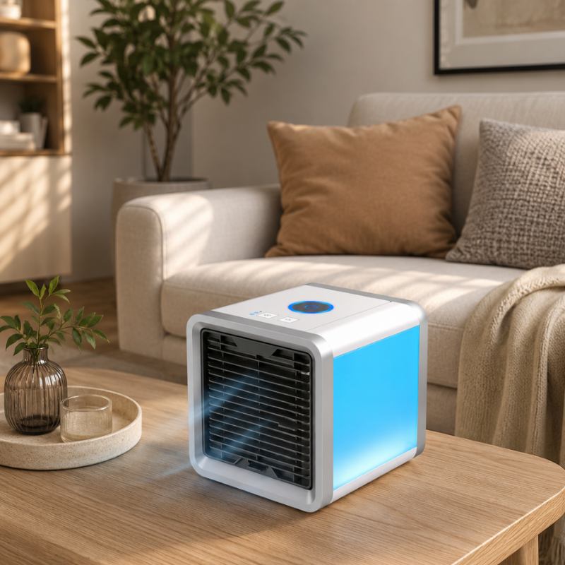 Enfriador de Aire con Humidificador y Luz LED