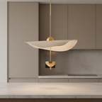 Lámpara Colgante Lotus - Iluminación de Cocina de Altura Ajustable, Compatible con LED