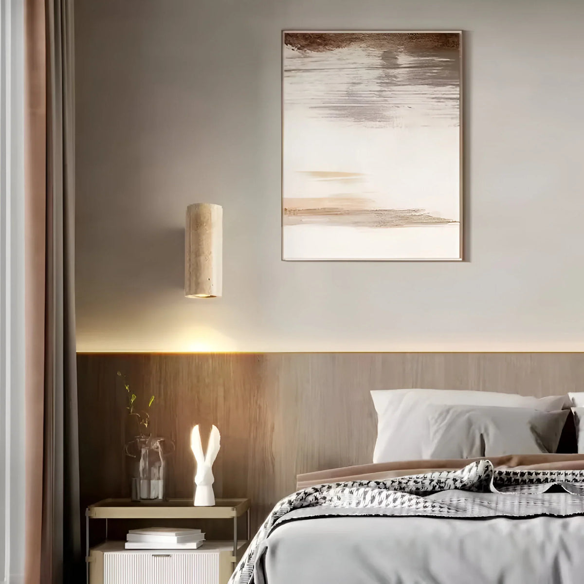 StoneLuxe – Luz de Pared de Travertino Natural