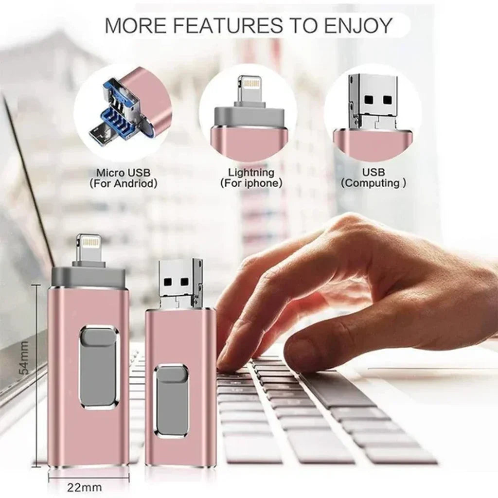 DataMate - Stick Multiport - 4-en-1 OTG - Flashstation | 50% DESCUENTO