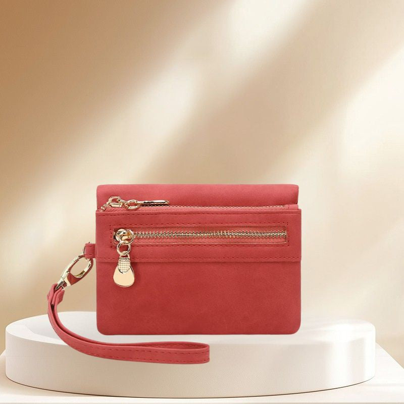 Cartera con Cremallera para Mujeres con Monedero y Múltiples Compartimentos