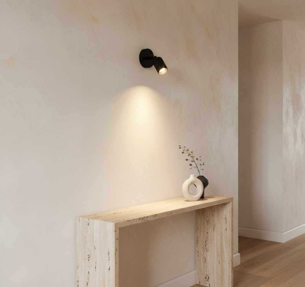 Luz de Pared de Metal Elegante para Espacios Habitables Contemporáneos