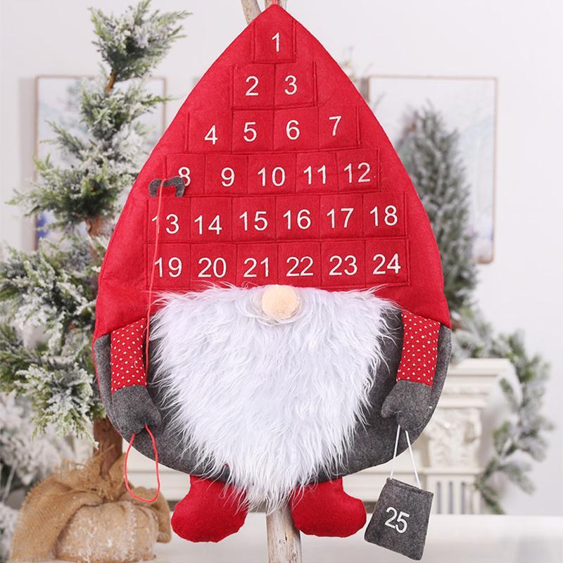 Cuenta Regresiva Para Navidad Colgante de Santa Calendario de Adviento