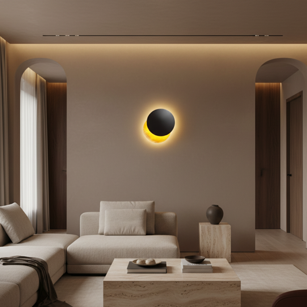 Aurelia Eclipse - Luz de Aplique LED Rotativa de 360° para Efectos Ambientales Elegantes