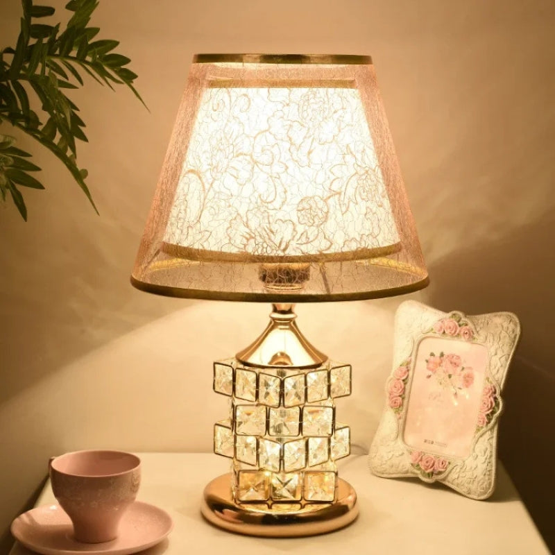 LumaGlow – Lámpara de mesa LED de cristal para decoración del hogar