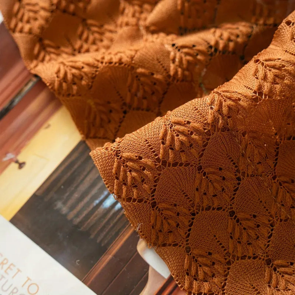 Cortina de Ganchillo Boho Amber Glow