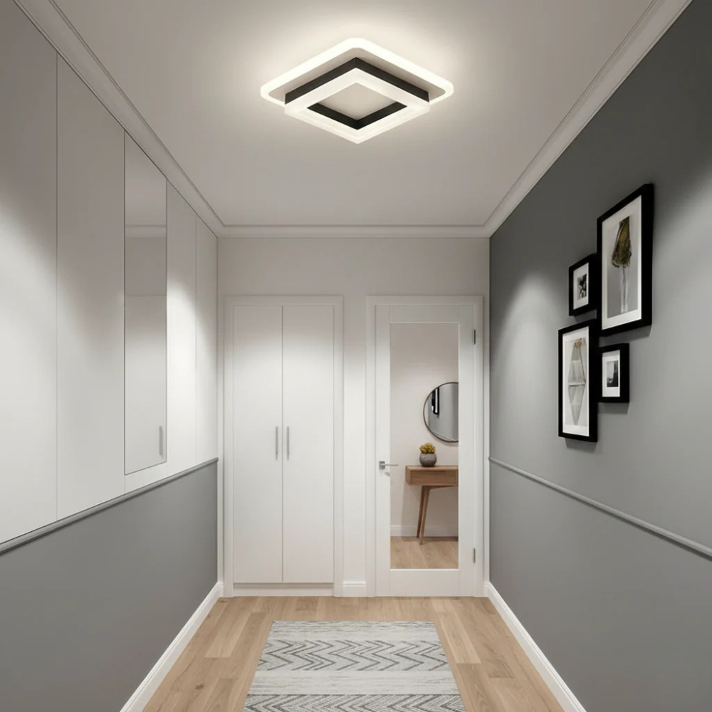 Luz de Techo Cuadrada Moderna - Iluminación LED Eficiente en Energía