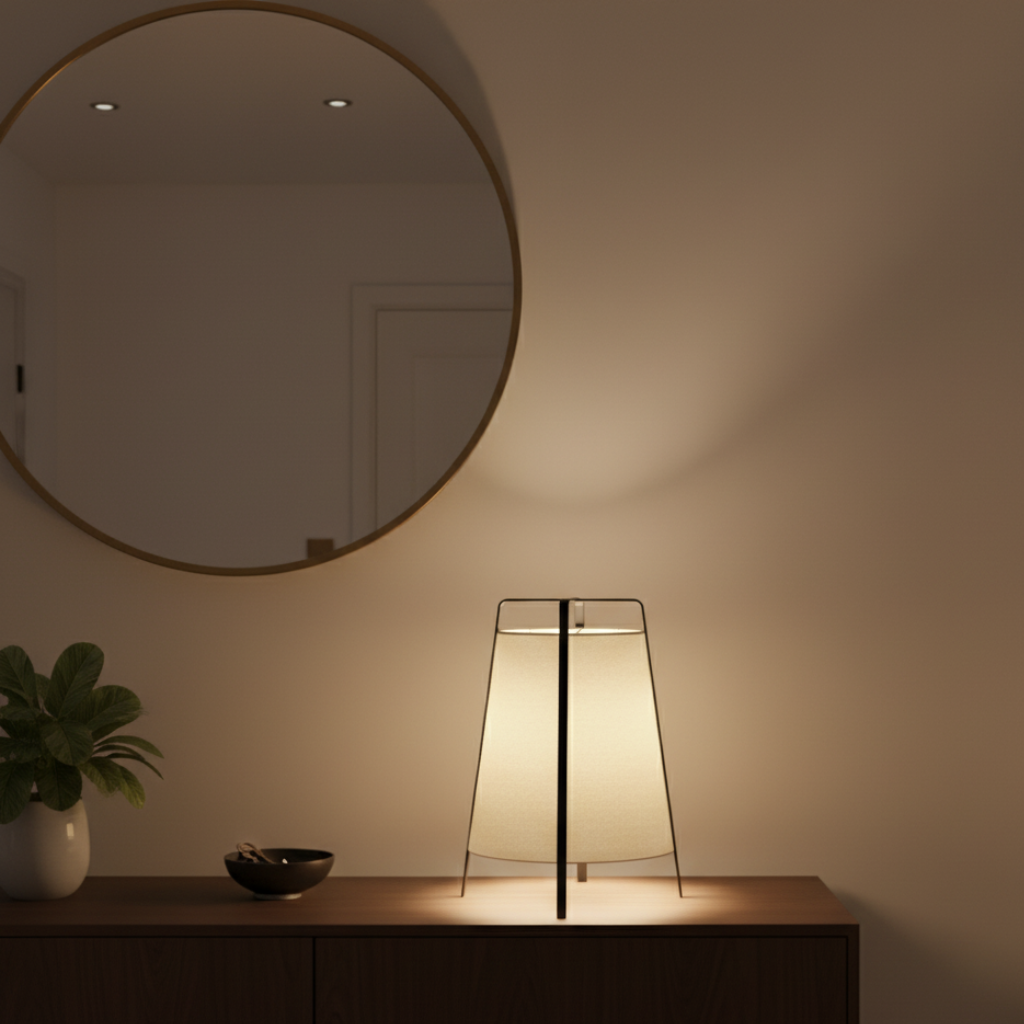 LumosShade | Lámpara de Pie y Mesa de Tela Moderna para una Ambiencia Elegante