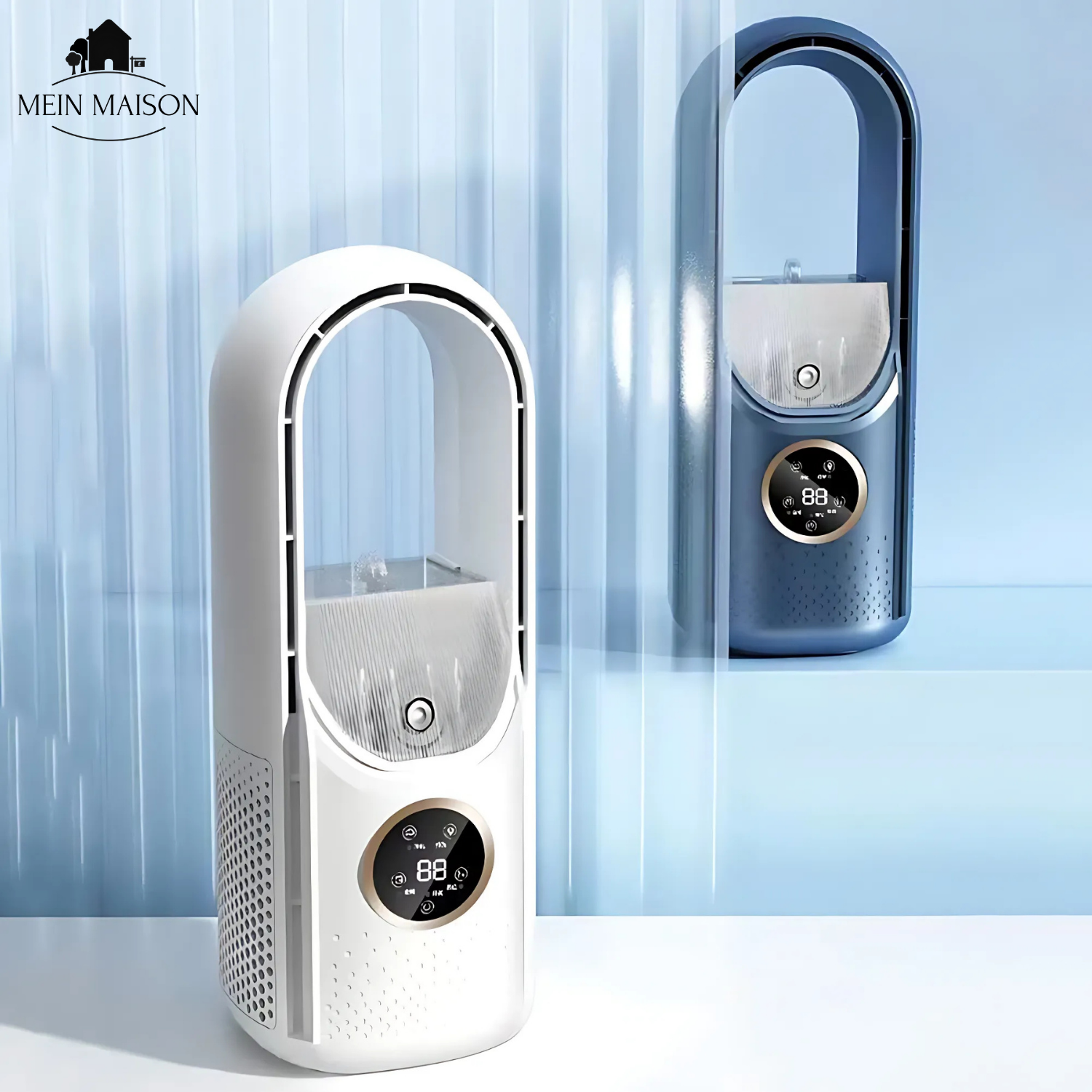 Airevo Enfriador de Aire | Ventilador USB Sin Aspas | 6 Niveles | Silencioso & Con Temporizador | Humidificación