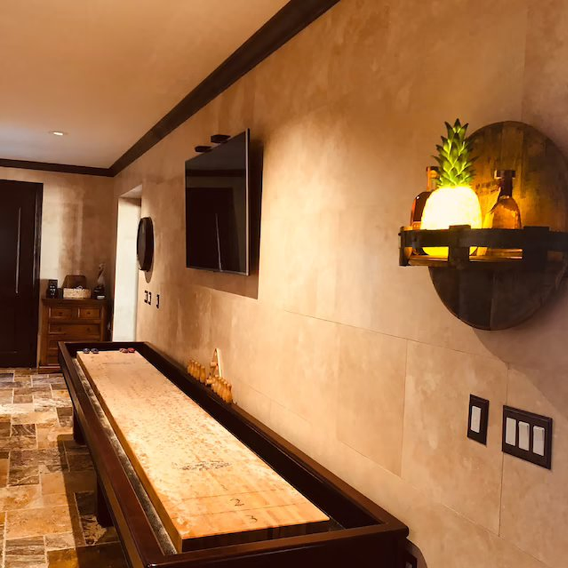 Estante de Pared de Barril de Whisky | Diseño de Madera Maciza Rústica | Redondo