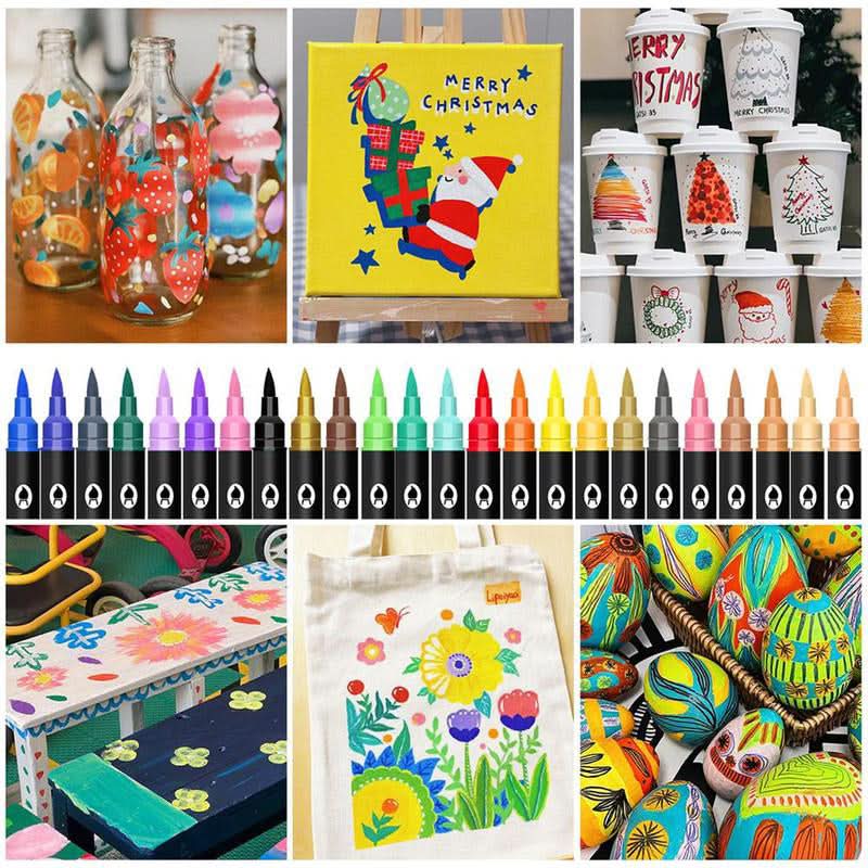 Marcadores de pintura acrílica para creaciones vibrantes