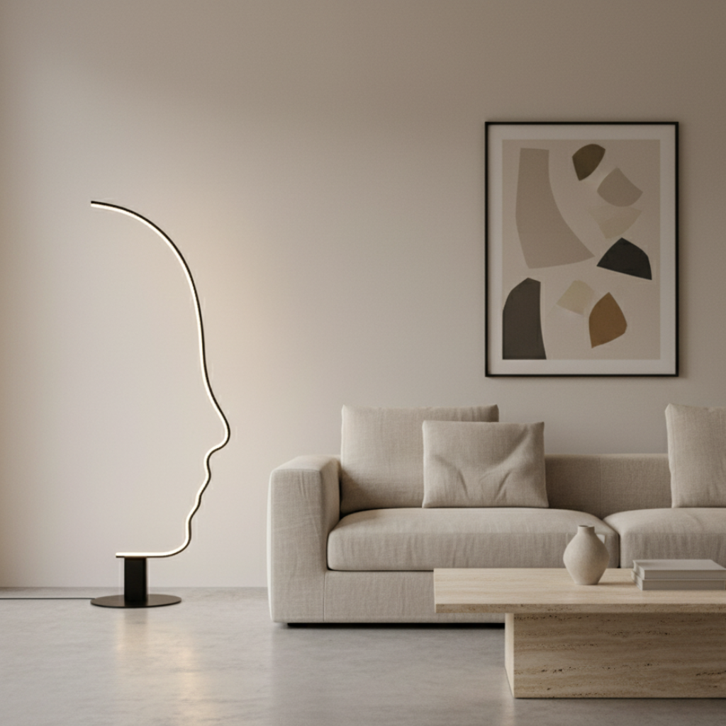 Silhouette No. 1 - Diseño Único de Cara Humana para Sala de Estar y Dormitorio