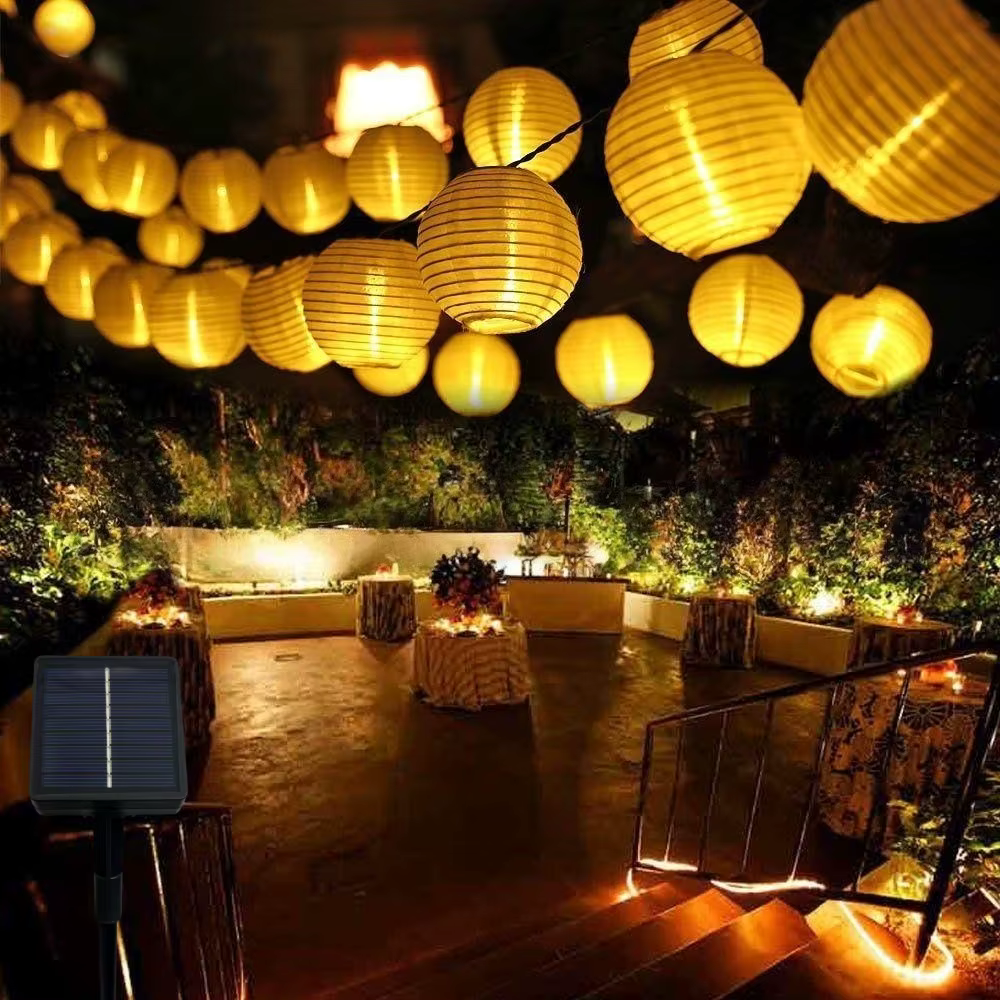 Luces de Cadena Solares | Luces de Patio Art Deco Impermeables para Decoración Exterior