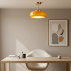Lámpara Colgante Escandinava Minimalista - Elegante Iluminación de Latón y Vidrio