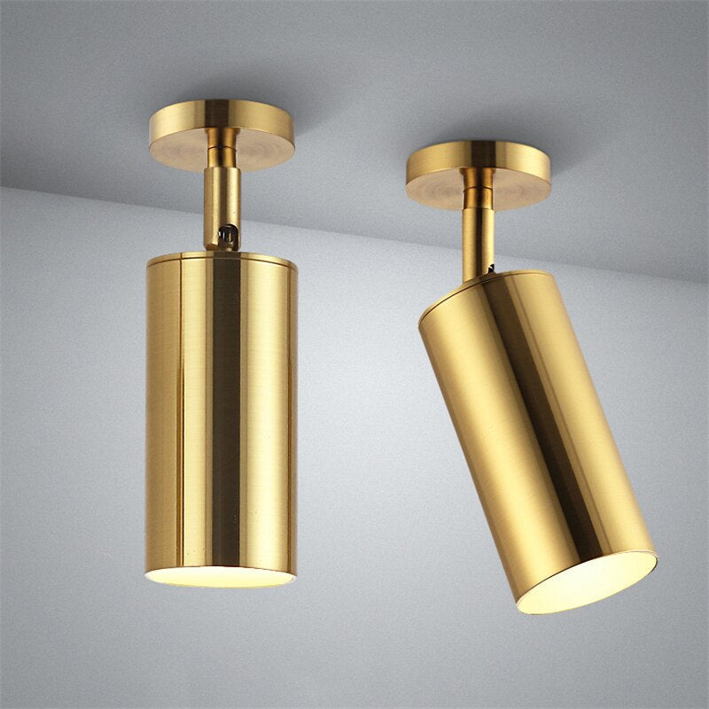 Foco de Bronce Nórdico Dorado - 5W/10W Led -Lámpara