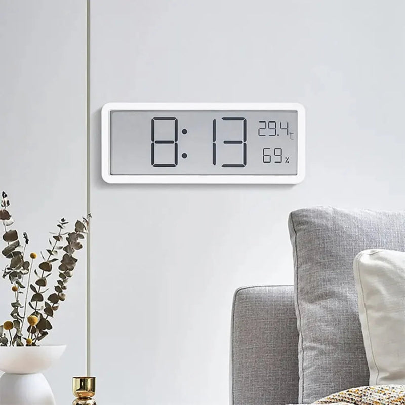 TimeEdge – Reloj de pared LED digital con visualización de temperatura y humedad