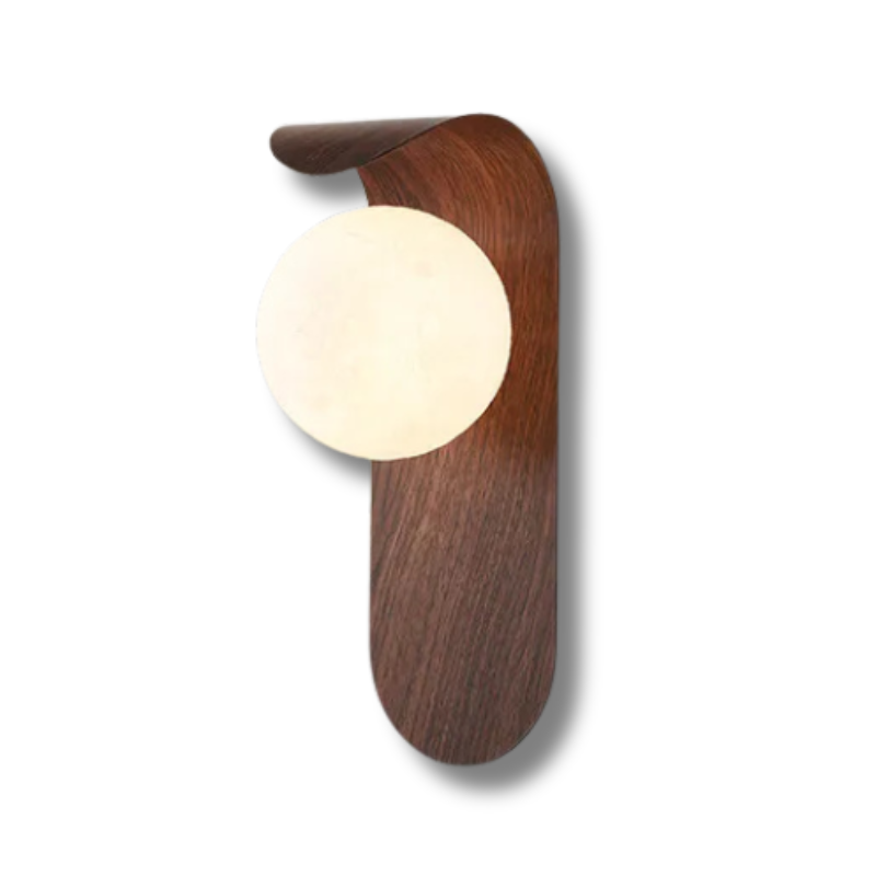Lisslune | LuxeWood – Lámpara de Pared de Nogal Chic para Ambientes Únicos