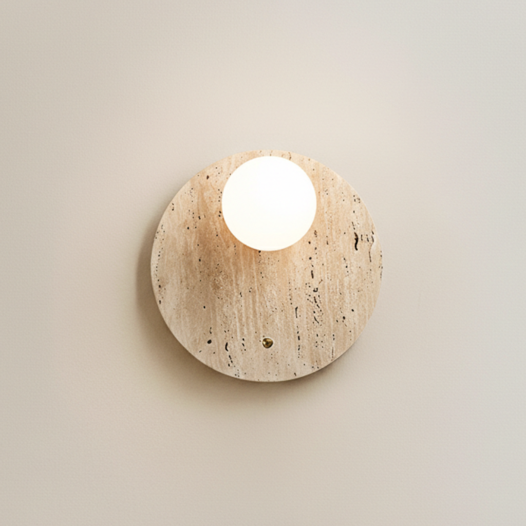 Lámpara de Pared Wabi-Sabi - Aplique de Pared Minimalista con Luz Natural Cálida