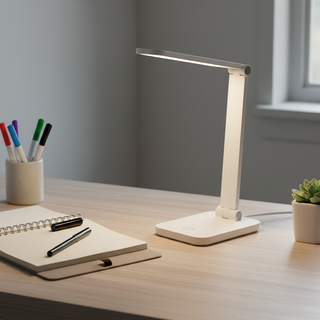 Lámpara de escritorio LED portátil con control táctil y carga USB