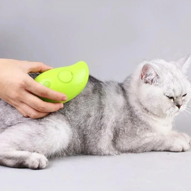 FurEase – Cepillo de vapor eléctrico para gatos y perros