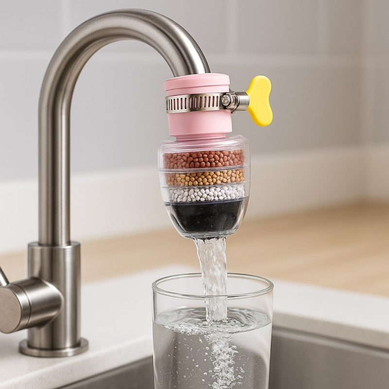 Filtro de Agua para Grifo Rotatable 360° para Fregadero de Cocina