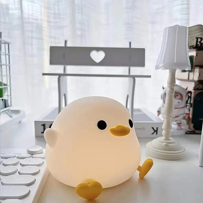 GlowDuck – Lámpara Nocturna con Sensor Táctil y Colores RGB