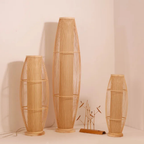 BambooGlow | Lámpara de Mesa y de Pie Moderna y Ecológica Elegante para Sala de Estar