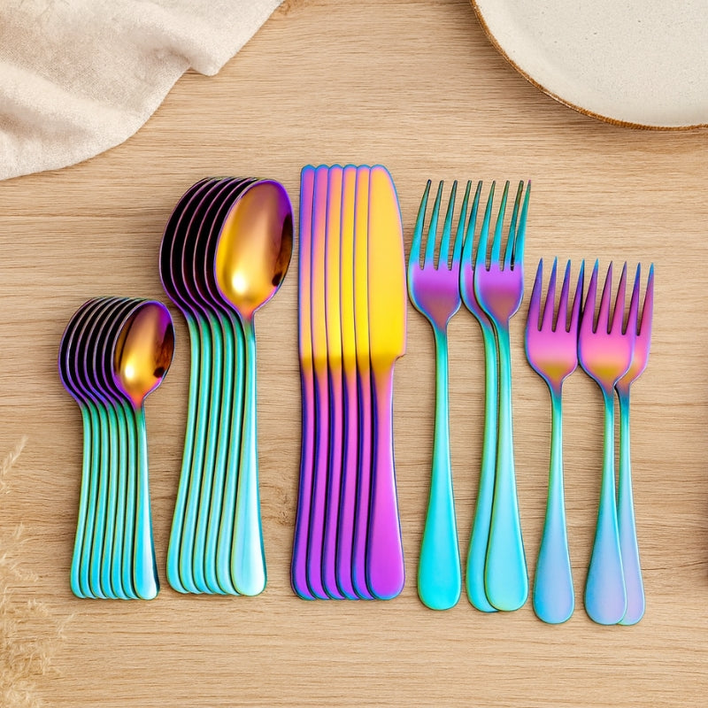 ChefEase – Juego de Cubiertos de 30 Piezas para Cocina y Servicio