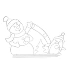 WinterJoy - Decoración LED de lucha de bolas de nieve para un ambiente navideño juguetón