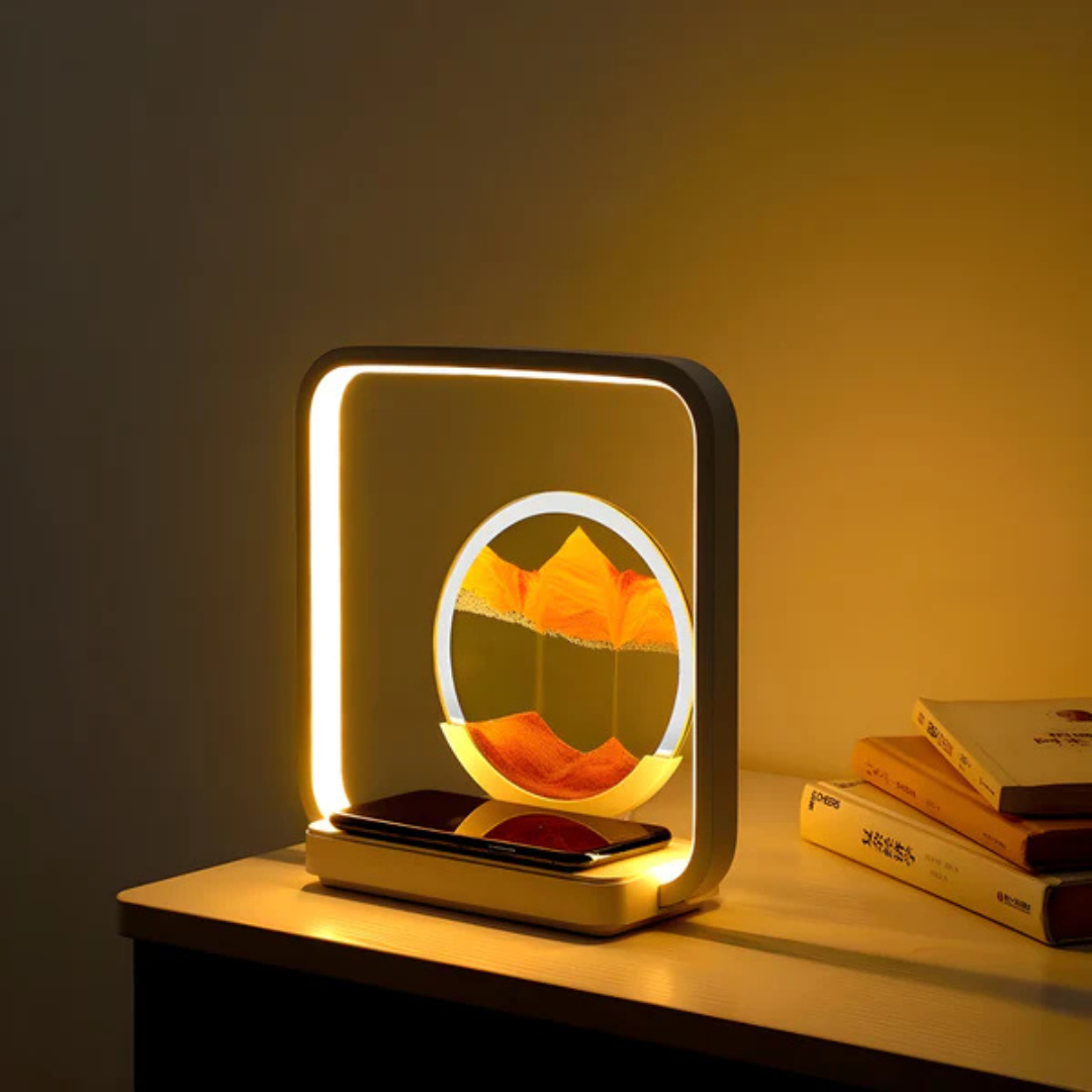 Lámpara LED con efecto de arena fluyendo | Lámpara nocturna 3D para interiores
