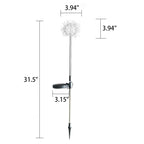 Luz de Globo LED Solar de Alambre de Aluminio Diente de León Impermeable para Jardín