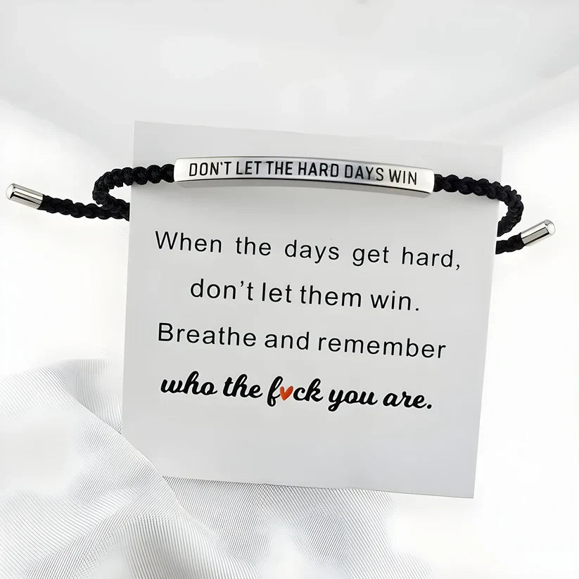 Pulsera de motivación de cuerda trenzada