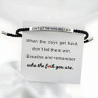 Pulsera de motivación de cuerda trenzada