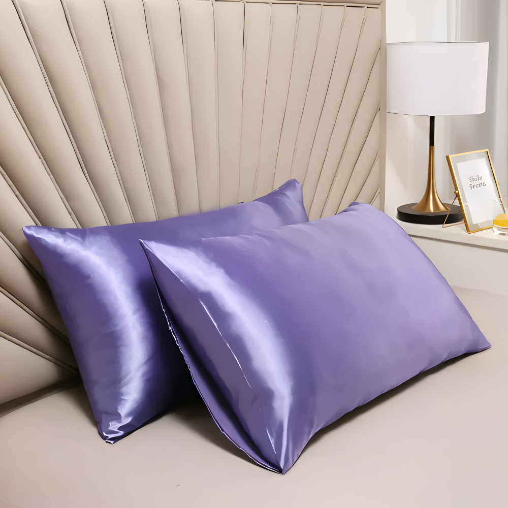 Funda de Almohada de Seda Suave Color Sólido