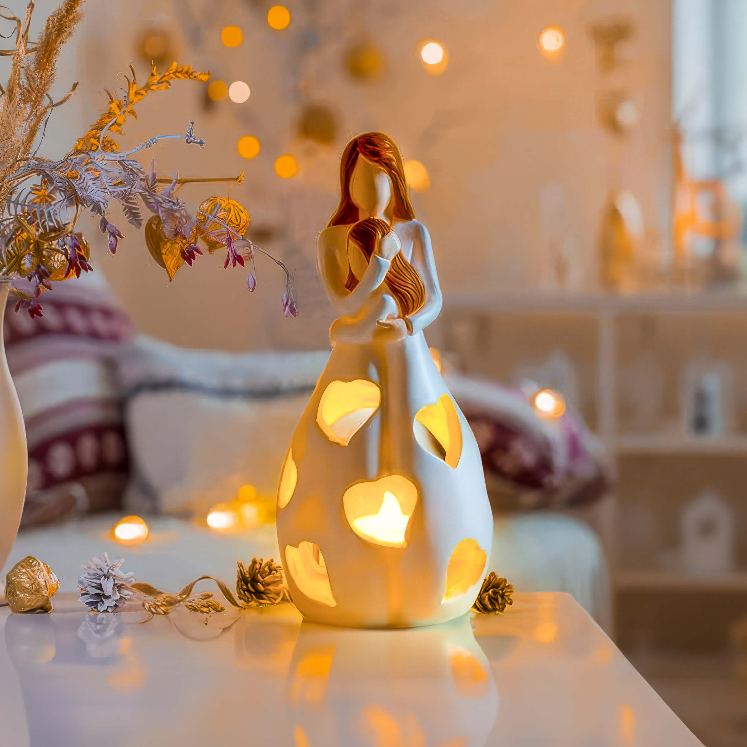 Decoración de luz nocturna LED en forma de corazón