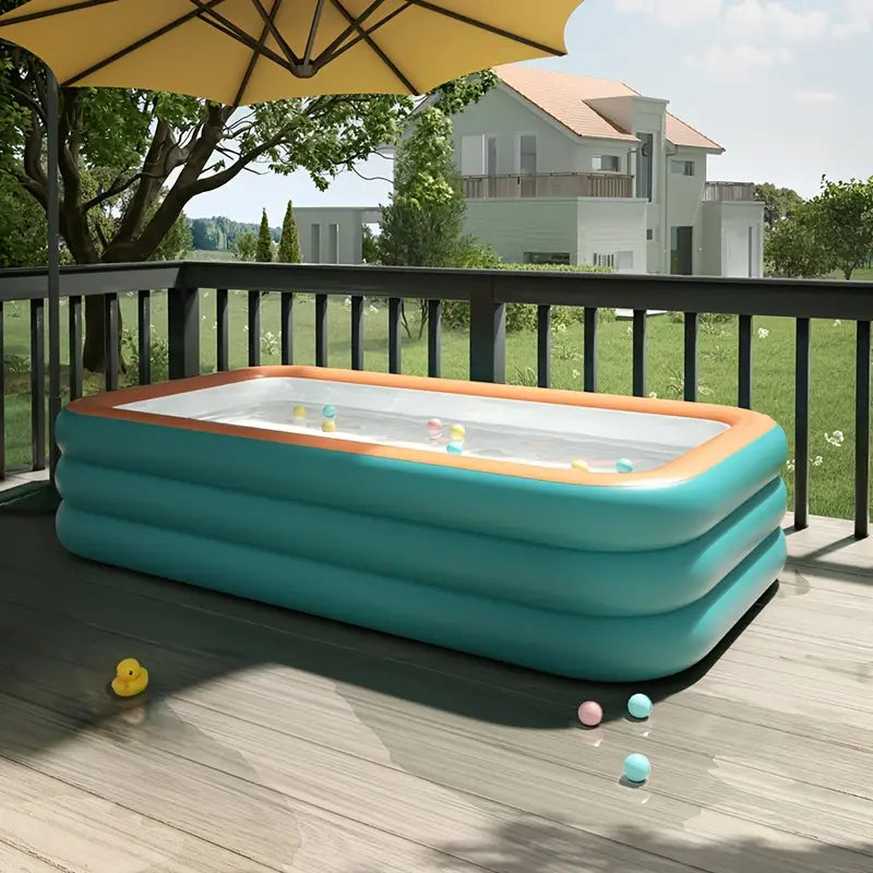 Amplia Piscina Inflable Familiar para Jardín y Refrescante en Verano