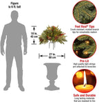 Árbol de Navidad Artificial Pre-iluminado Relleno de Urna que se Siente Real