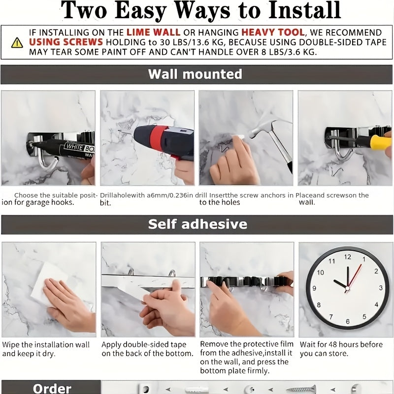 UTILITYPRO - Estante Organizador de Pared Resistente a la Oxidación que Ahorra Espacio para Garaje y Uso Exterior