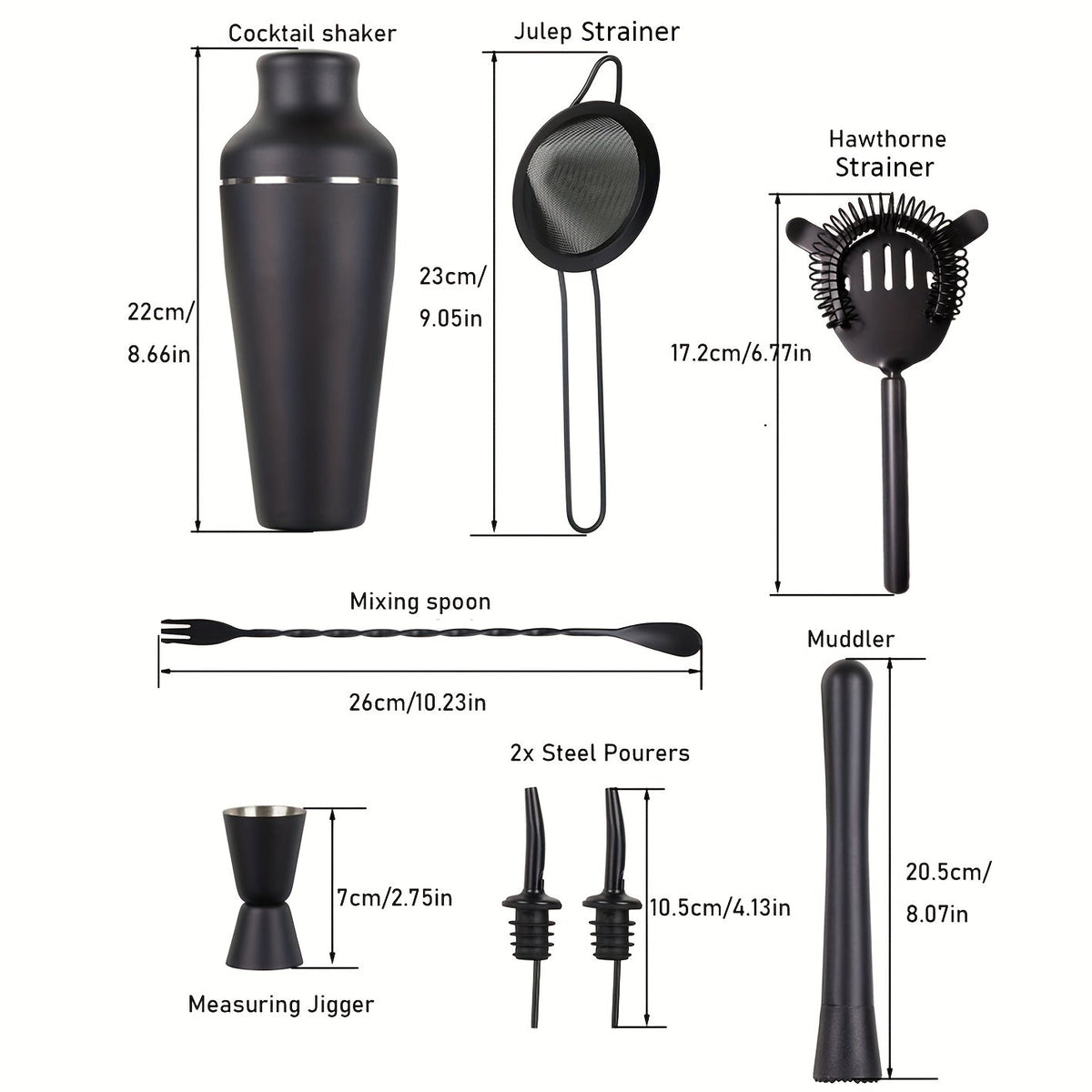 Set de Cócteles - Accesorios de Bar Profesionales para Uso en Casa