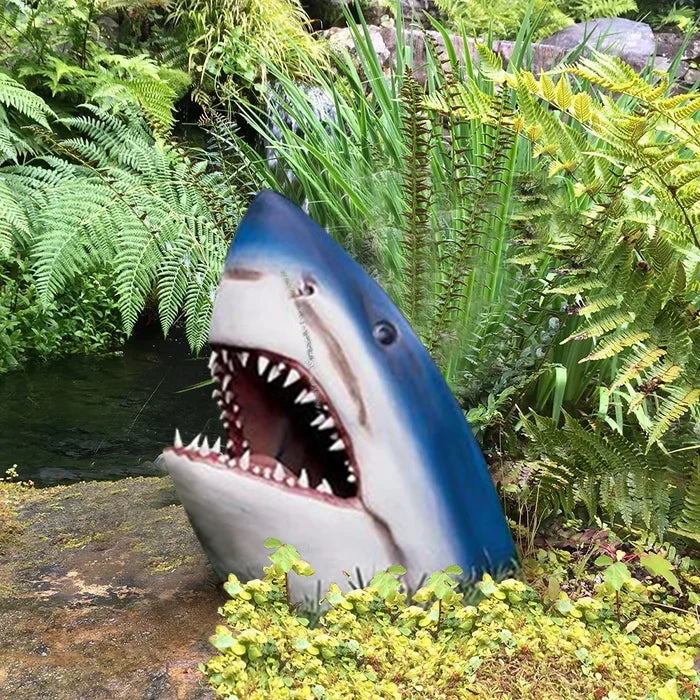 Estatua de Tiburón Resistente a la Intemperie para Jardín, Patio o Decoración de Sala