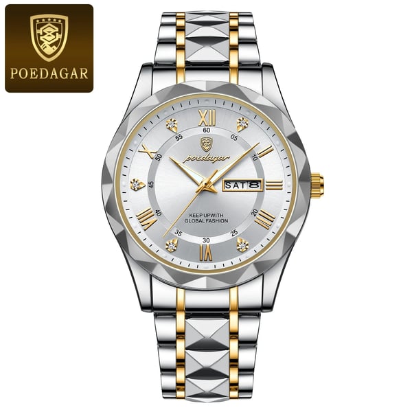 Reloj de pulsera de lujo para hombres, impermeable, de marca premium, con función de luz