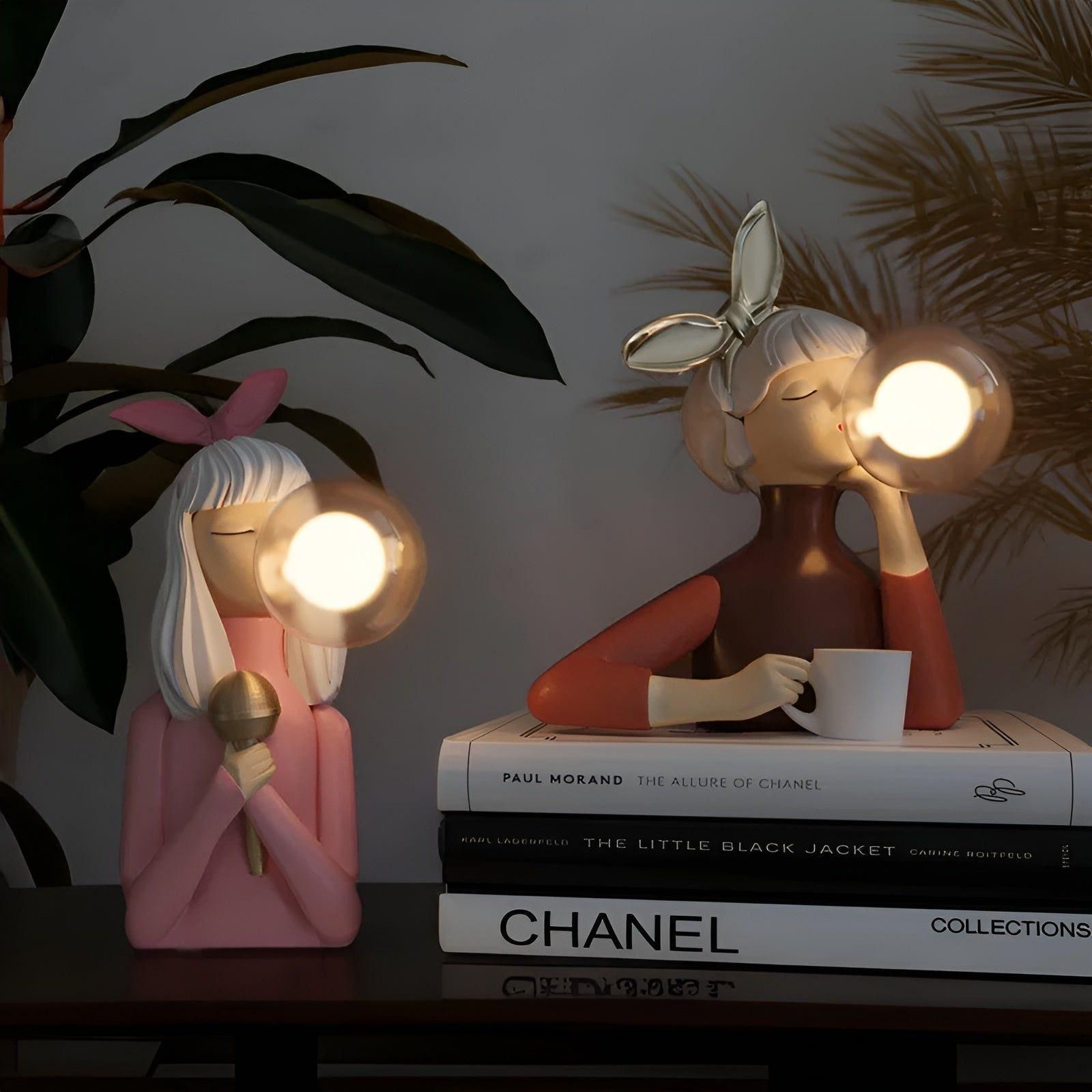 Luz nocturna con efecto burbuja – Adorno de niña burbuja USB lámpara de mesa para un hogar acogedor