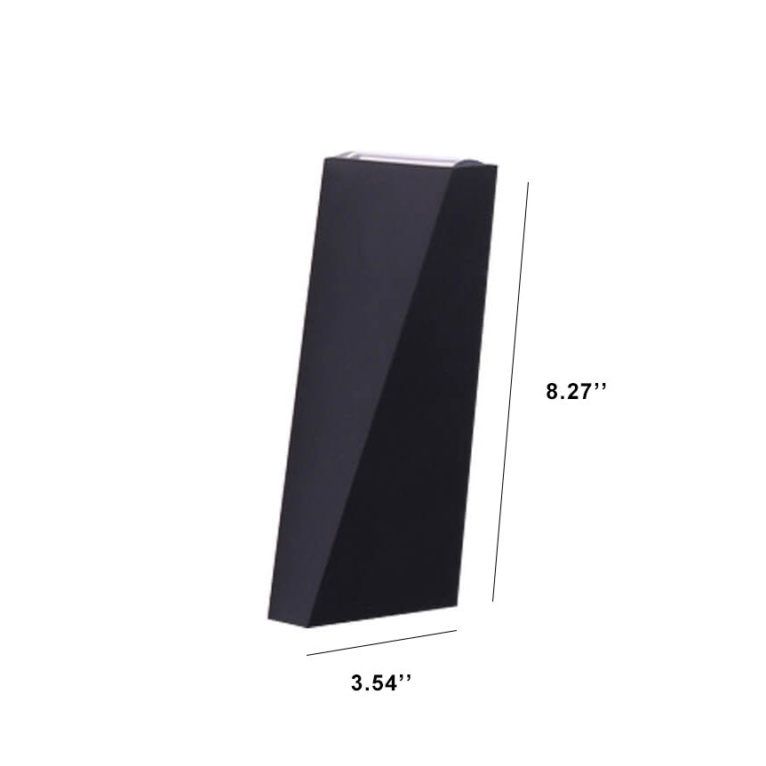 Luz de pared LED impermeable de 2 lámparas en forma de trapezio | Brehn