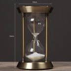 Reloj de arena de metal retro de 3/5/10 minutos, adorno para el hogar, oficina, escritorio, arreglo decorativo